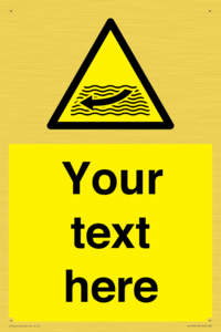 Custom Warning strong river flows